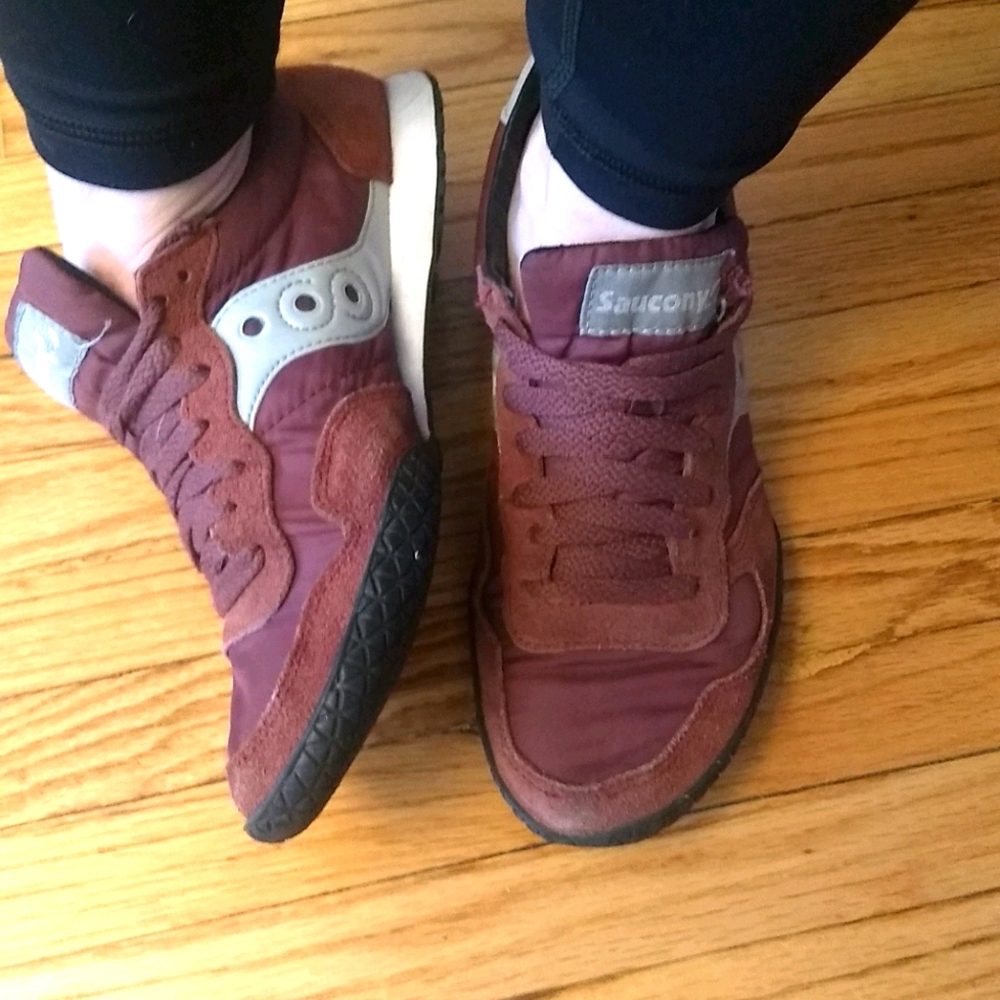 Saucony Originals Bullet Sneaker, Sz 7.5, Maroon